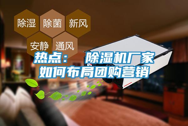热点: 除湿机厂家如何布局团购营销