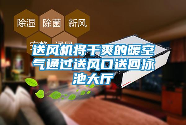 送风机将干爽的暖空气通过送风口送回泳池大厅