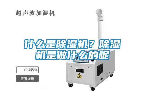 什么是除湿机？除湿机是做什么的呢