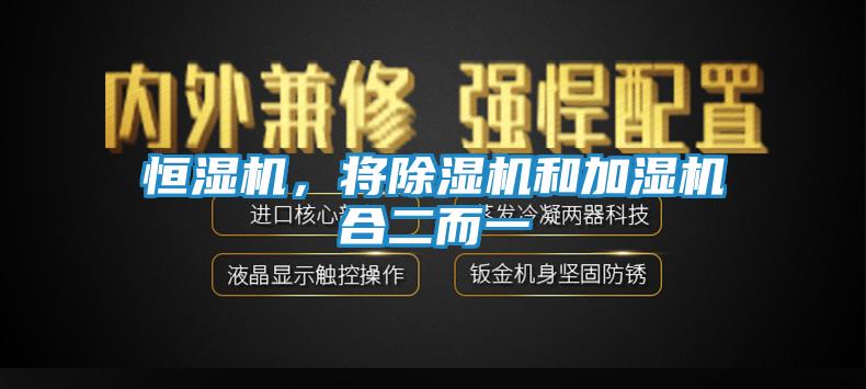 恒湿机,将除湿机和加湿机合二而一