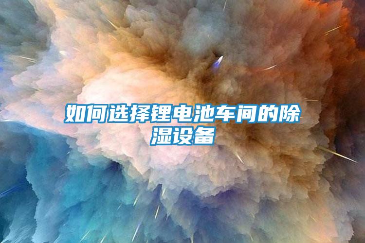 如何选择锂电池车间的除湿设备