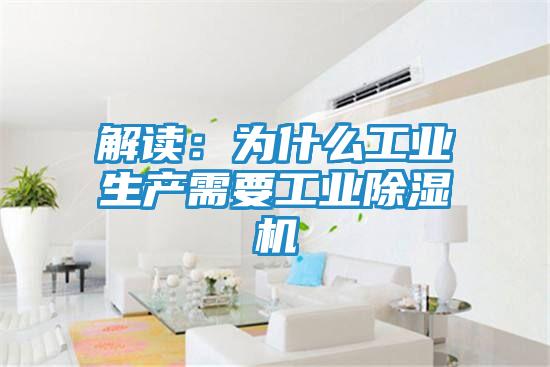 解读：为什么工业生产需要工业除湿机