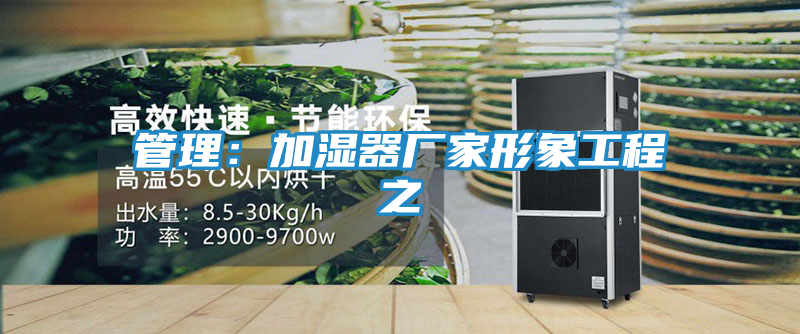 管理：加湿器厂家形象工程之