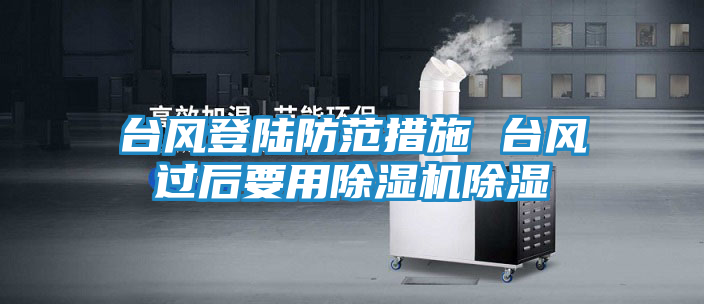 台风登陆防范措施 台风过后要用除湿机除湿