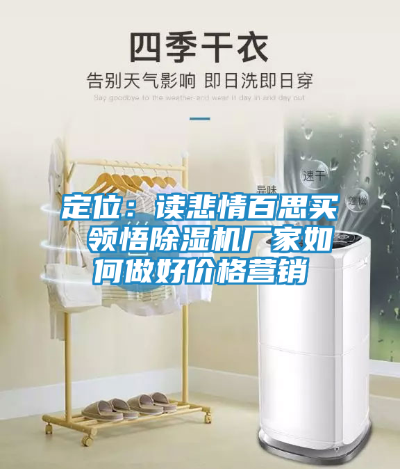 定位：读悲情百思买 领悟除湿机厂家如何做好价格营销