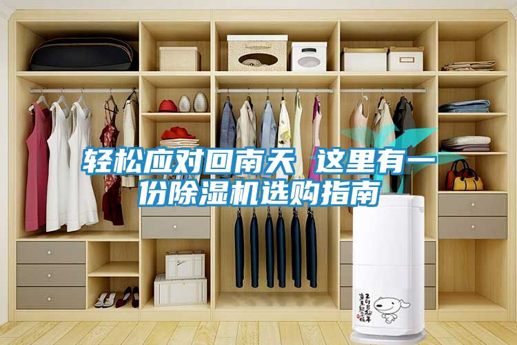 轻松应对回南天 这里有一份除湿机选购指南