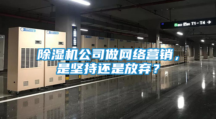 除湿机公司做网络营销，是坚持还是放弃？