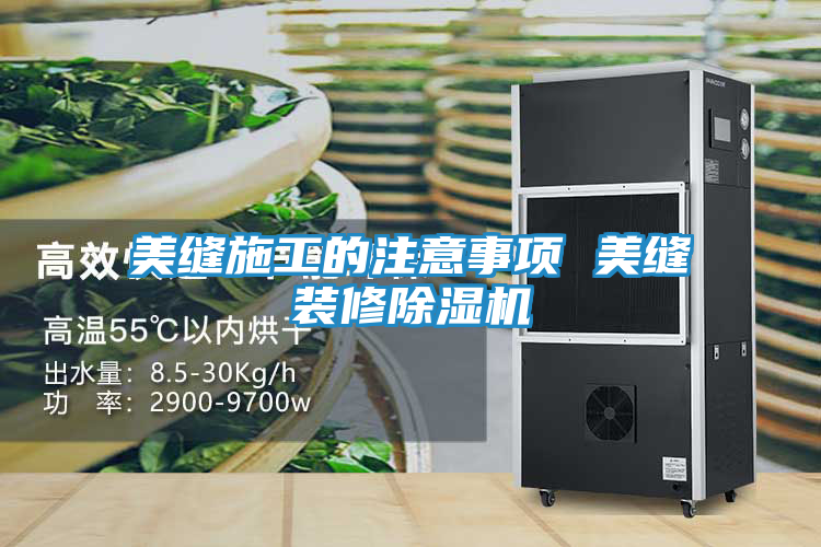 美缝施工的注意事项 美缝装修除湿机