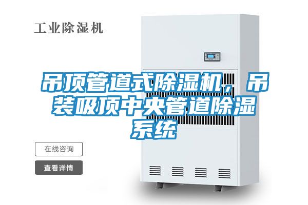 吊顶管道式除湿机，吊装吸顶中央管道除湿系统