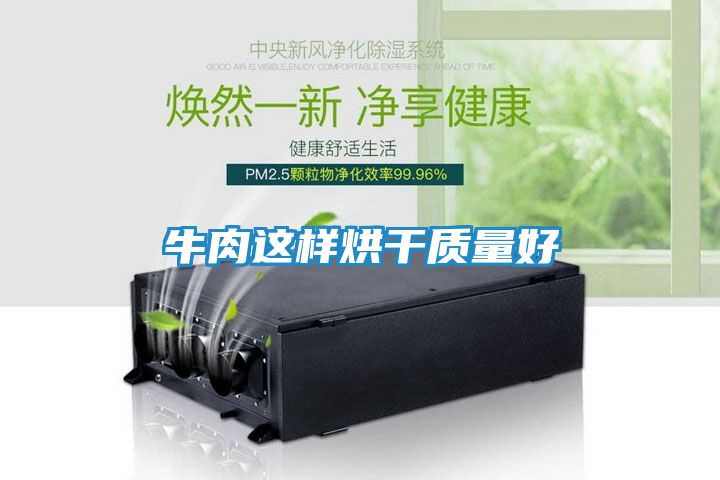 牛肉这样烘干质量好