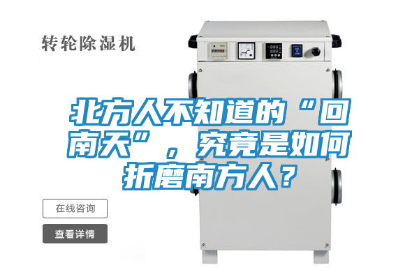 北方人不知道的“回南天”，究竟是如何折磨南方人？