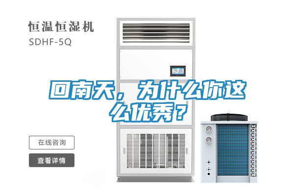 回南天，为什么你这么优秀？