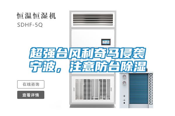 超强台风利奇马侵袭宁波，注意防台除湿