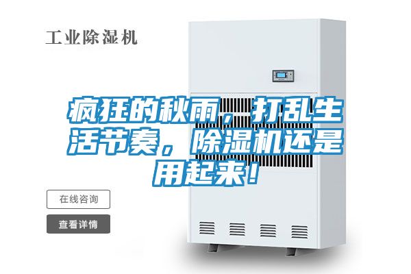 疯狂的秋雨，打乱生活节奏，除湿机还是用起来！