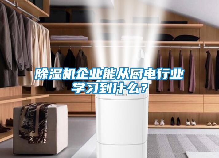 除湿机企业能从厨电行业学习到什么？