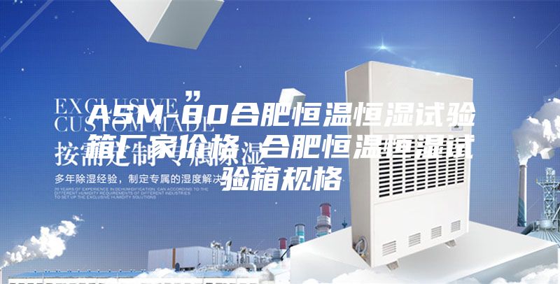 ASM-80合肥恒温恒湿试验箱厂家价格 合肥恒温恒湿试验箱规格