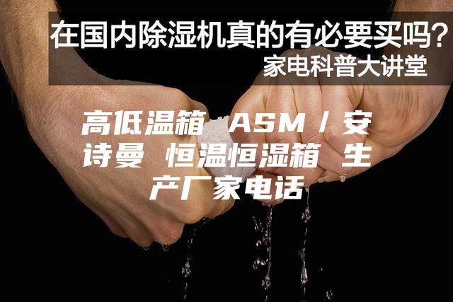高低温箱 ASM/安诗曼 恒温恒湿箱 生产厂家电话