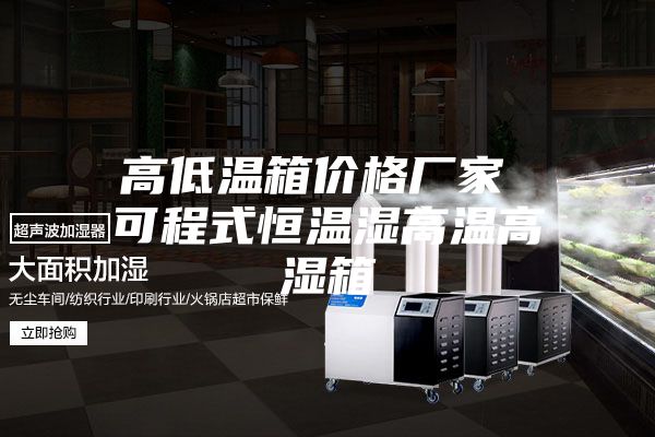 高低温箱价格厂家 可程式恒温湿高温高湿箱