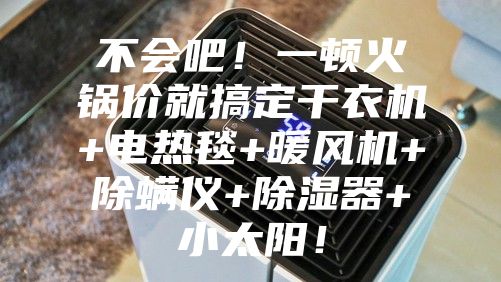 不会吧!一顿火锅价就搞定干衣机+电热毯+暖风机+除螨仪+除湿器+小太阳!