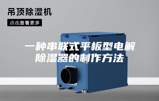 一种串联式平板型电解除湿器的制作方法