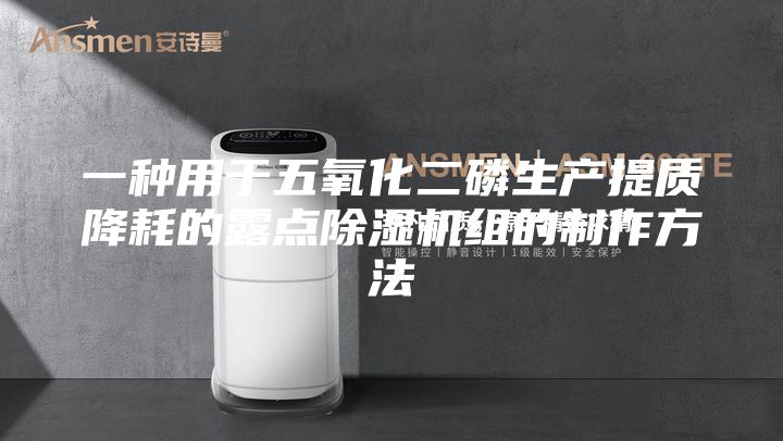 一种用于五氧化二磷生产提质降耗的露点除湿机组的制作方法