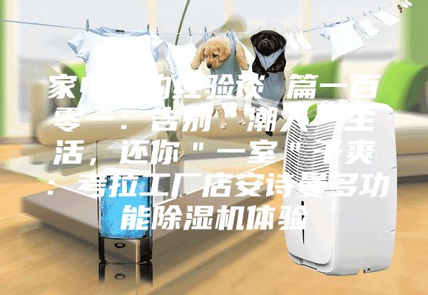 家电选购经验谈 篇一百零一：告别＂潮人＂生活，还你＂一室＂干爽：考拉工厂店安诗曼多功能除湿机体验