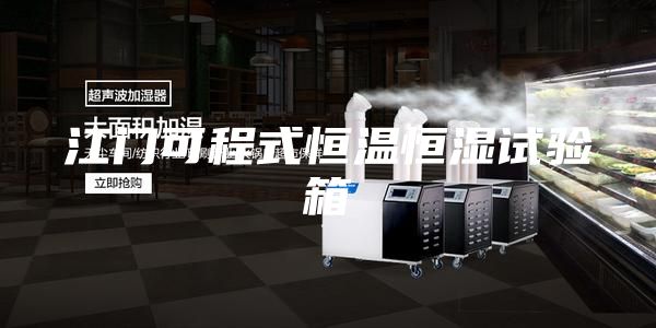 江门可程式恒温恒湿试验箱