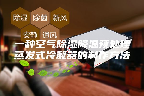 一种空气除湿降温预处理蒸发式冷凝器的制作方法
