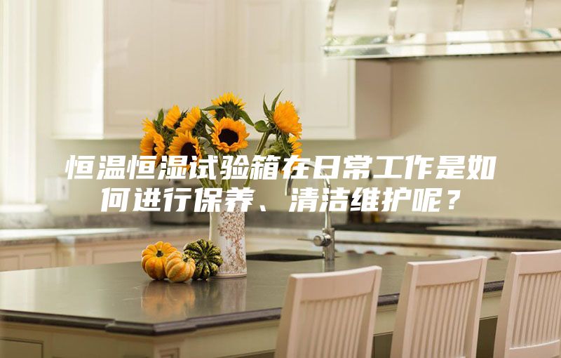 恒温恒湿试验箱在日常工作是如何进行保养、清洁维护呢？