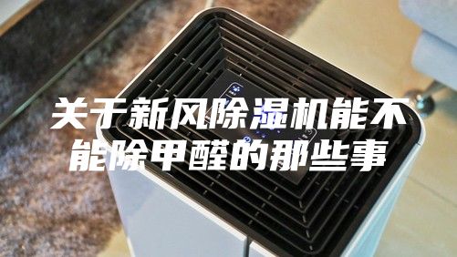 关于新风除湿机能不能除甲醛的那些事
