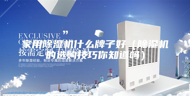 家用除湿机什么牌子好（除湿机的选购技巧你知道吗）