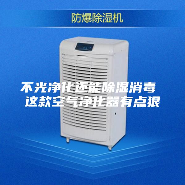 不光净化还能除湿消毒 这款空气净化器有点狠