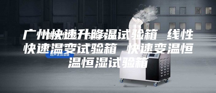 广州快速升降温试验箱 线性快速温变试验箱 快速变温恒温恒湿试验箱