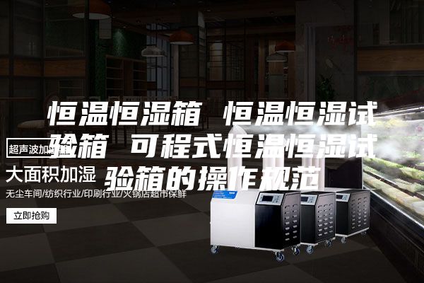 恒温恒湿箱 恒温恒湿试验箱 可程式恒温恒湿试验箱的操作规范