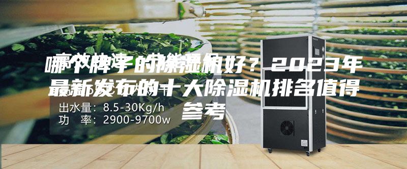 哪个牌子的除湿机好？2023年最新发布的十大除湿机排名值得参考
